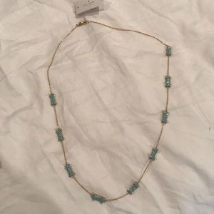 Kate Spade Hydrangea blue Take a Bow Necklace
